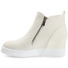 Journee Collection Women's Pennelope Round Toe Double Zip Wedge Sneakers - 2 of 4