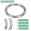 Unique Bargains Dream Catcher Stainless Steel Macrame Wreath Floral Round Metal O Rings 5 PCS - 2 of 4