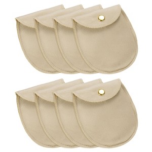 Unique Bargains Snap Button Velvet Jewelry Pouches with Pads 8 Pcs - 1 of 4