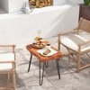 Costway Rectangular End Table Accent Side Reclaimed Indonesia Teak Wood Plant Stand Patio Rustic - 3 of 4