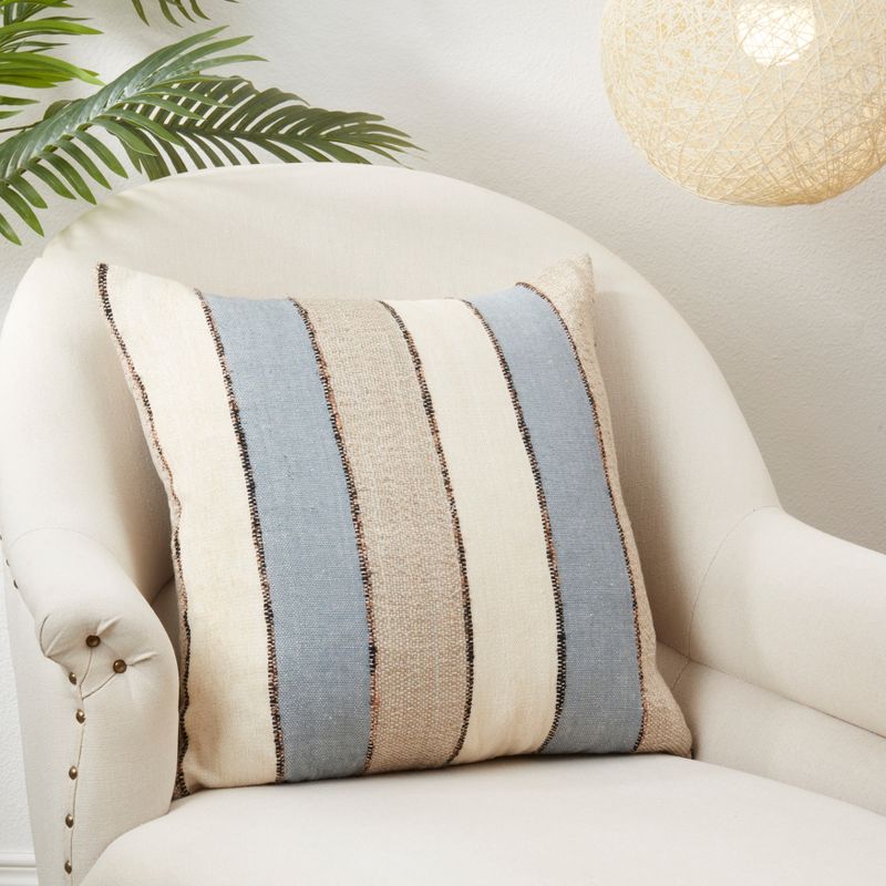 Saro Lifestyle Contemporary Stripes Poly Filled Throw Pillow, 3 of 4