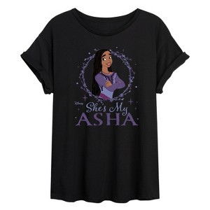 Women's - Disney - Shes My Asha Oversized Graphic T-Shirt - 1 of 4