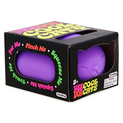 Schylling NeeDoh Cool Cats Squishy Fidget Toy, Assorted Colors, Ages 3 and Up