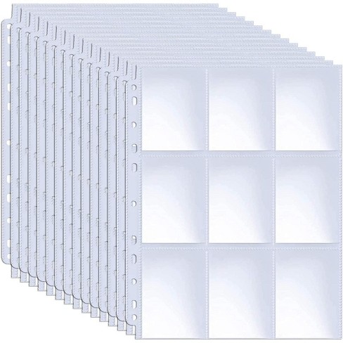  MaxGear Card Binder Sleeves, 40 Pack Baseball Trading Card  Page Protectors 9 Pocket for 3 Ring Binder, Sheet Protector Sleeve for  Sport Cards, Coupon, Game Cards, Business Cards : Office Products