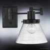 Urban Ambiance Luxury Traditional Wall Light,  9.625"H x 8"W,  Midnight Black Finish, UHP3301 - 4 of 4
