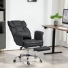 HOMCOM Executive Office Chair with Footrest and Lumbar Support, PU Leather Office Desk Chair, Ergonomic, Reclining and Swivel Chair - image 2 of 4