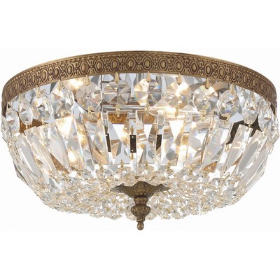 Crystorama Lighting Ceiling Mount 3 - Light Flush Mount in  Olde Brass