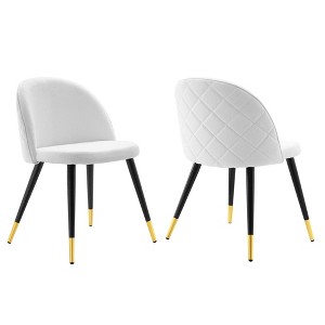Modway Cordial Upholstered Fabric Dining Chairs - Set of 2 - 1 of 4