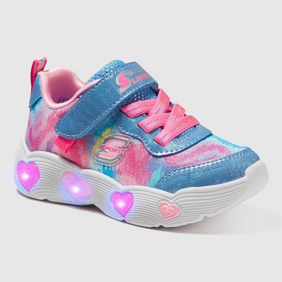 Toddler Girls' S Sport By Skechers Tallula Heart Print Performance Sneakers - Blue