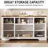 LED TV Stand for 65/60/55 Inch TV, Entertainment Center With Storage Cabinets and Barn Doors, Modern Media Console Table With Open Shelves - 4 of 4