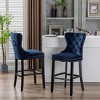 WestinTrends 29" Tufted Velvet Counter Stool - 2 of 4