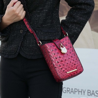 MKF Collection Crocodile Embossed Crossbody Bag, Avery | MKF Collection by Mia K - Mustard — фото 3