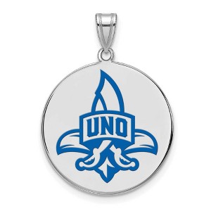 Black Bow Jewelry Sterling Silver New Orleans Privateers NCAA Extra Large Pendant - 1 of 3