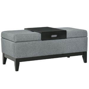 NicBex Storage Ottoman Bench for Bedroom,Storage Bench with Removable Tray,Ottoman for Living Room, Bedroom, Entryway,Gray - 1 of 4