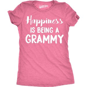 Womens Happiness Is Being a Grammy Funny T shirt Gift Grandmother For Grandma - Crazy Dog Women's T Shirt - 1 of 4