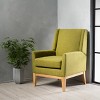GDFStudio Glasgow Modern Fabric Upholstered Club Chair with Rubberwood Leg - 2 of 4