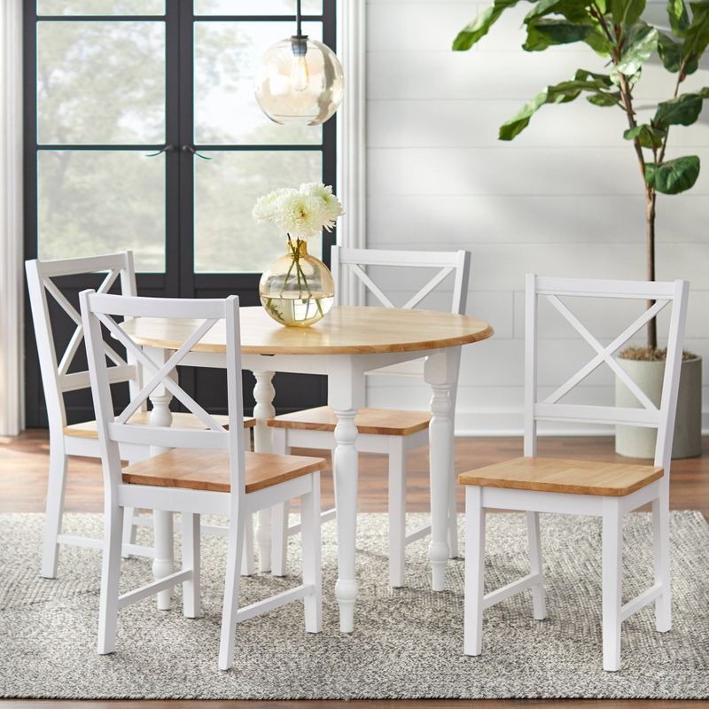 5pc Virginia Dining Set Wood/White - Buylateral, 3 of 8