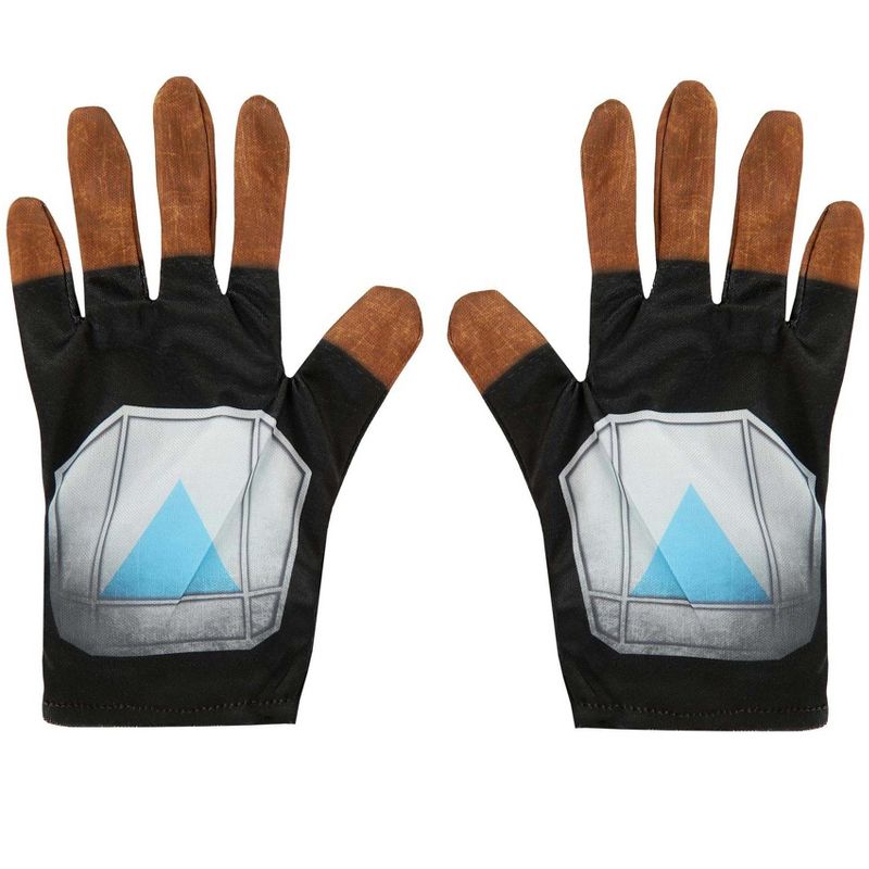 HalloweenCostumes.com One Size Fits Most Boy  The Mandalorian Child Costume Gloves., Black/Brown/Gray, 1 of 4