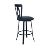 Lola Contemporary 30" Bar Height Barstool in Matte Finish with Faux Leather and Tall Back for Lumbar Support - 4 of 4