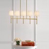 38.5" 5-Light Sophie Modern Midcentury Iron Linear LED Pendant Brass Gold - JONATHAN Y: UL Listed, Adjustable Height - image 3 of 4