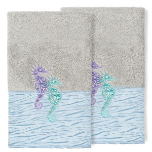 Linum Home Textiles 100% Turkish Cotton SOFIA Embellished Towel Set - 1 of 2