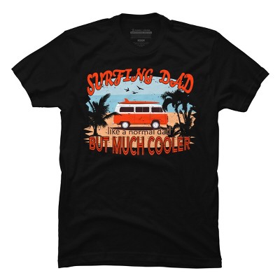 Men's Design By Humans Surfing Dad Like A Normal Dad But Cooler By T-Shirt