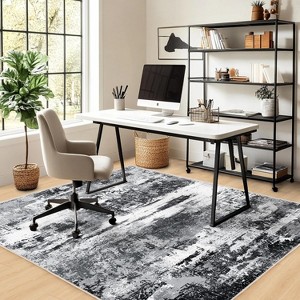 Washable Area Rugs 5'x7' Non-Slip Modern Abstract Soft for Living Room Entryway Bedroom Nursery, Print Pattern Home Decor Aesthetic - 1 of 4