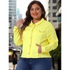 Agnes Orinda Women's Plus Size Classic Denim Long Sleeve with Pockets Fashion Jean Jackets - 2 of 4
