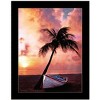 HomeRoots Palm Tree Sunset Black Framed Print Wall Art - 4 of 4