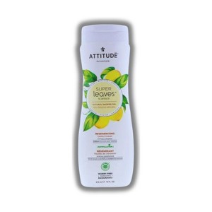 Attitude Natural Care Super Leaves Shower Gel Lemon Leaves Refeshing - 16 oz - Lather Up With A Little Zest - 1 of 3