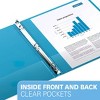 Davis Group 6pk 5/8" Premium Economy Round Ring Binders Turquoise Blue: Hard Cover, 100 Sheet Capacity, 2 Pockets - 4 of 4