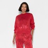 Women's Strawberry Shortcake Fleece Graphic Pullover Sweatshirt - Red - 2 of 3