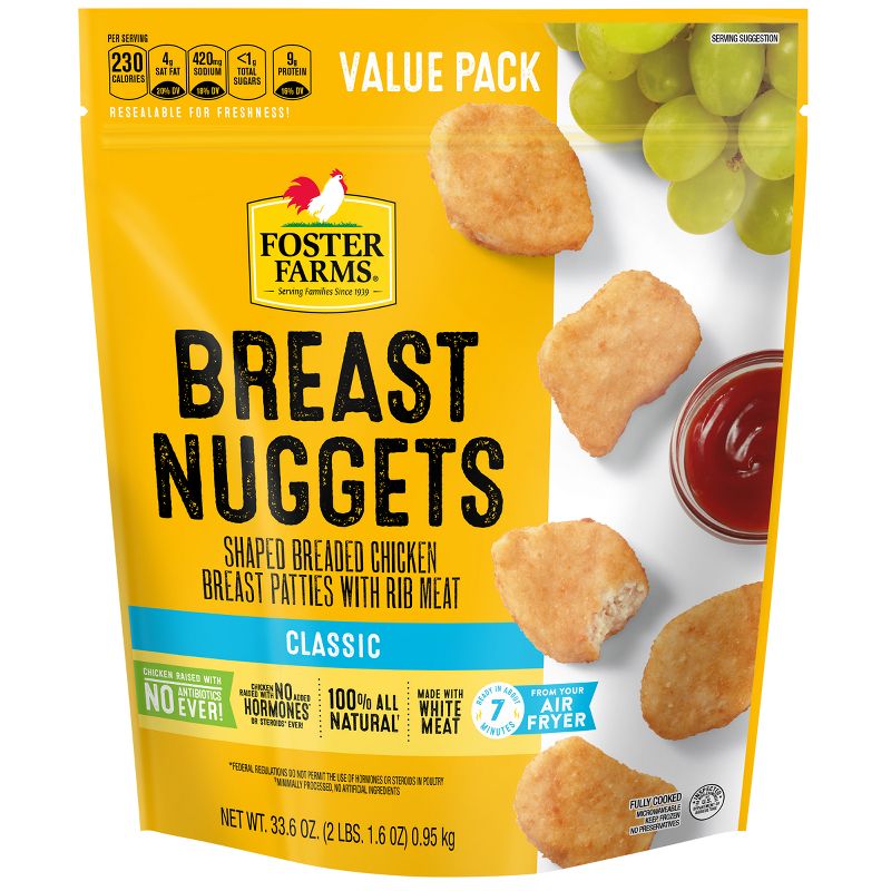 Foster Farms Chicken Breast Nuggets - Frozen - 33.6oz, 1 of 5