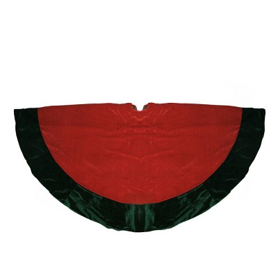 Northlight 60" Red and Green Traditional Christmas Tree Skirt