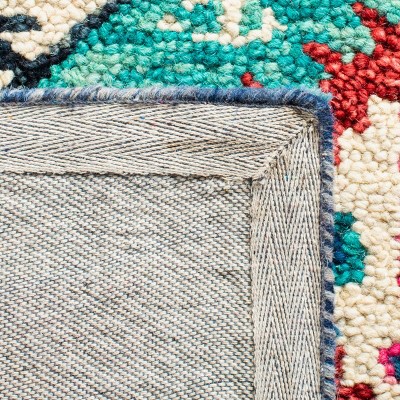 Aspen 6' x 9' Blue Multicolor Hand-Tufted Wool Area Rug