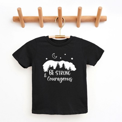 The Juniper Shop Be Strong And Courageous Bear Trees Youth Short Sleeve Tee - image 1 of 2