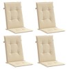 Highback Chair Cushion Set of 4 Polyester vidaXL - 3 of 4