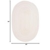 Colonial Mills Ticking Stripe Oval Braided Rug, Canvas 4' round, Round Shape - 2 of 2