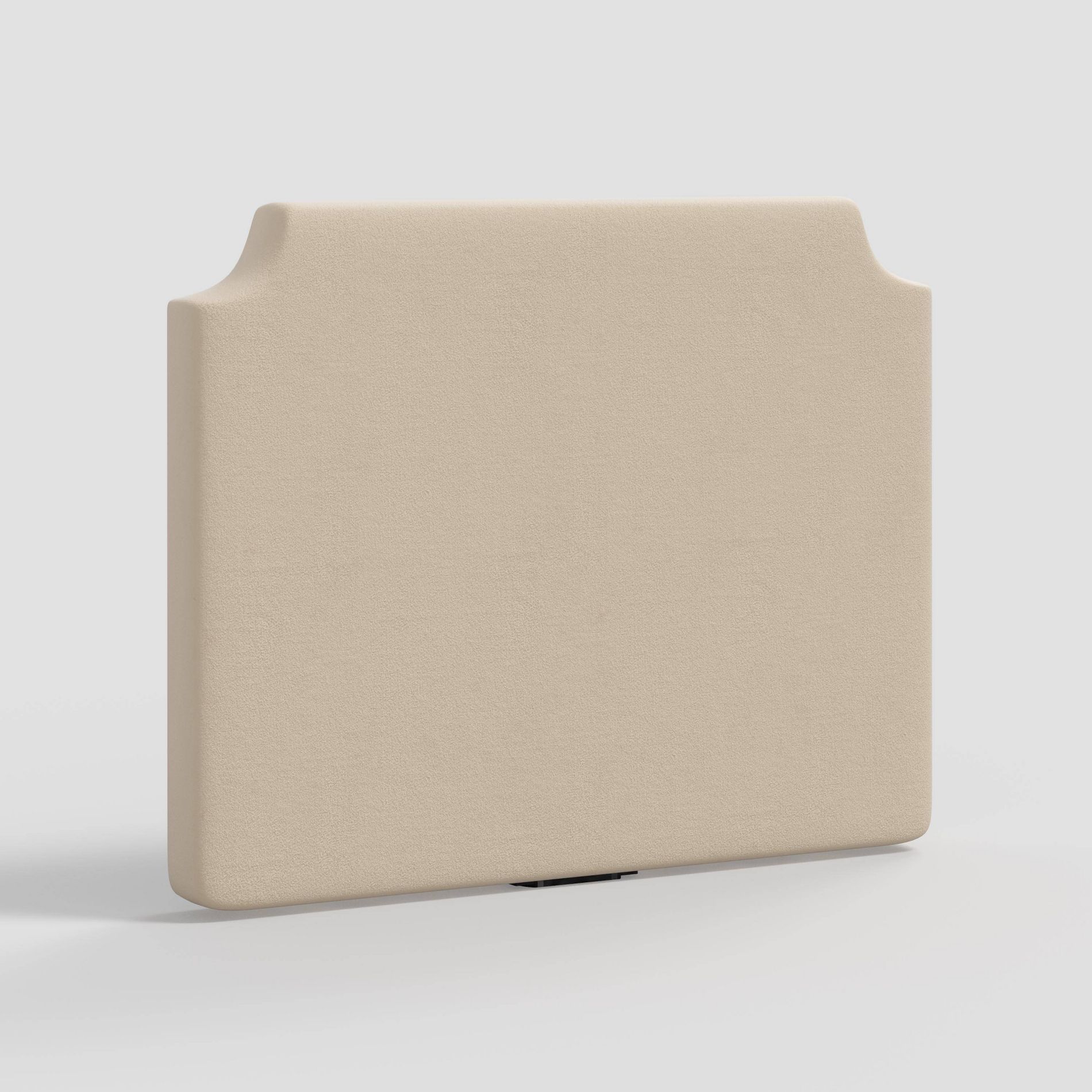 Twin Molly Notched Stick-on-the-Wall Dorm Headboard USB Classic Velvet Pearl - Threshold™