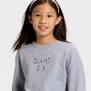 Girls' French Terry Pullover Sweatshirt - Cat & Jack™ - 2 of 4