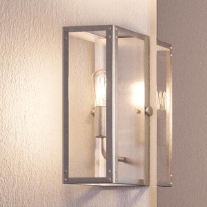 Urban Ambiance Luxury Luxe Industrial Electric Bath / Wall Light,  12"H x 5-1/4"W,  Stainless Steel Finish, UHP2750 - 1 of 4
