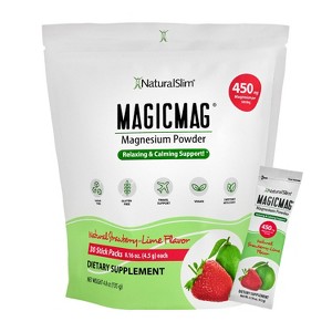NaturalSlim Magnesium Citrate Powder Stick Packs, 30 Packets - 1 of 4