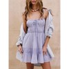 Clotth Women Y2K Spaghetti Strap Mini Dress Summer Solid Color Sleeveless Ruffled Party Dress For Cocktail Beach Club Streetwear - 4 of 4
