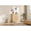 Dresser for Bedroom Rattan Chest of Dressers Tall Dresser for Closet with Drawers Boho Night Stand Large - 2 of 4