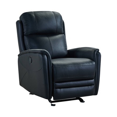 Wolfe Contemporary Leather Power Recliner Chair with USB Black - Armen Living