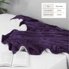 Velvet Plush Blanket with Faux Shearling Reverse - Great Bay Home - 3 of 4