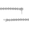 Haus of Brilliance Silver 1.0 Cttw Diamond Miracle-Plate Open Quatrefoil Flower Circle Bracelet - 4 of 4