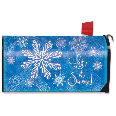 Glistening Snowflakes Winter Magnetic Mailbox Cover Let It Snow Standard Briarwood Lane
