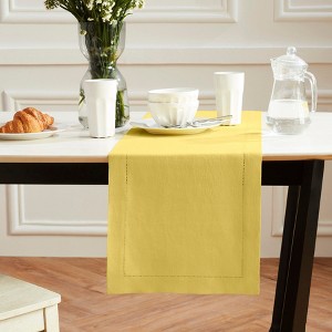 Solino Home Linen Hemstitch Table Runner | Sonoma - 1 of 4