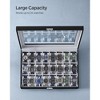 SONGMICS Watch Box 24-Slot Watch Case Lockable Storage Box with Glass Lid  Black Synthetic Leather Gray Lining - 3 of 4